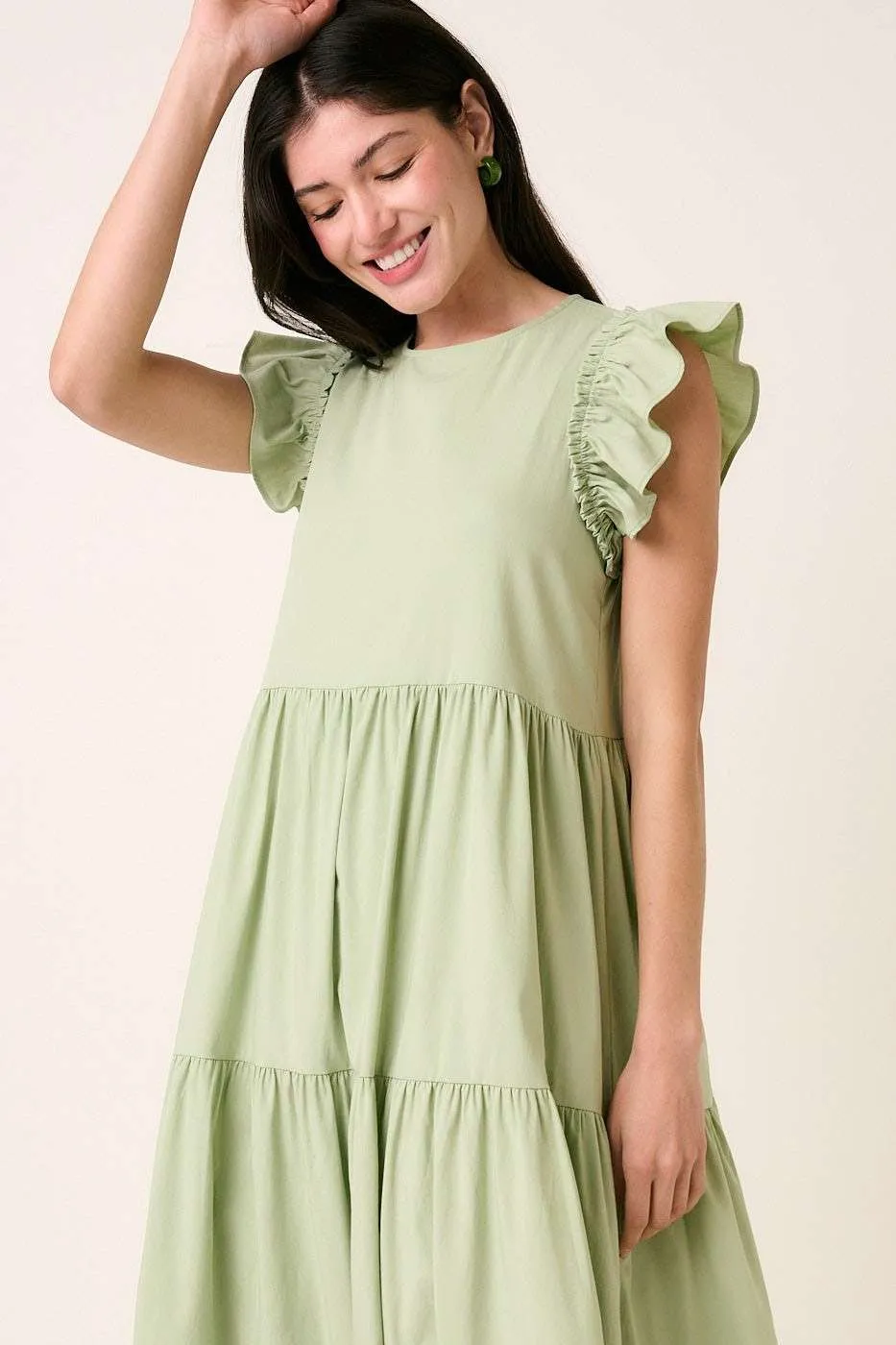 Ruffle Short Sleeve Tiered Maxi Dress, image 6