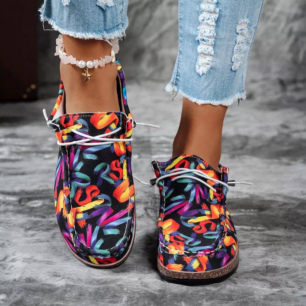 Colorful Printed Casual Loafers, image 10