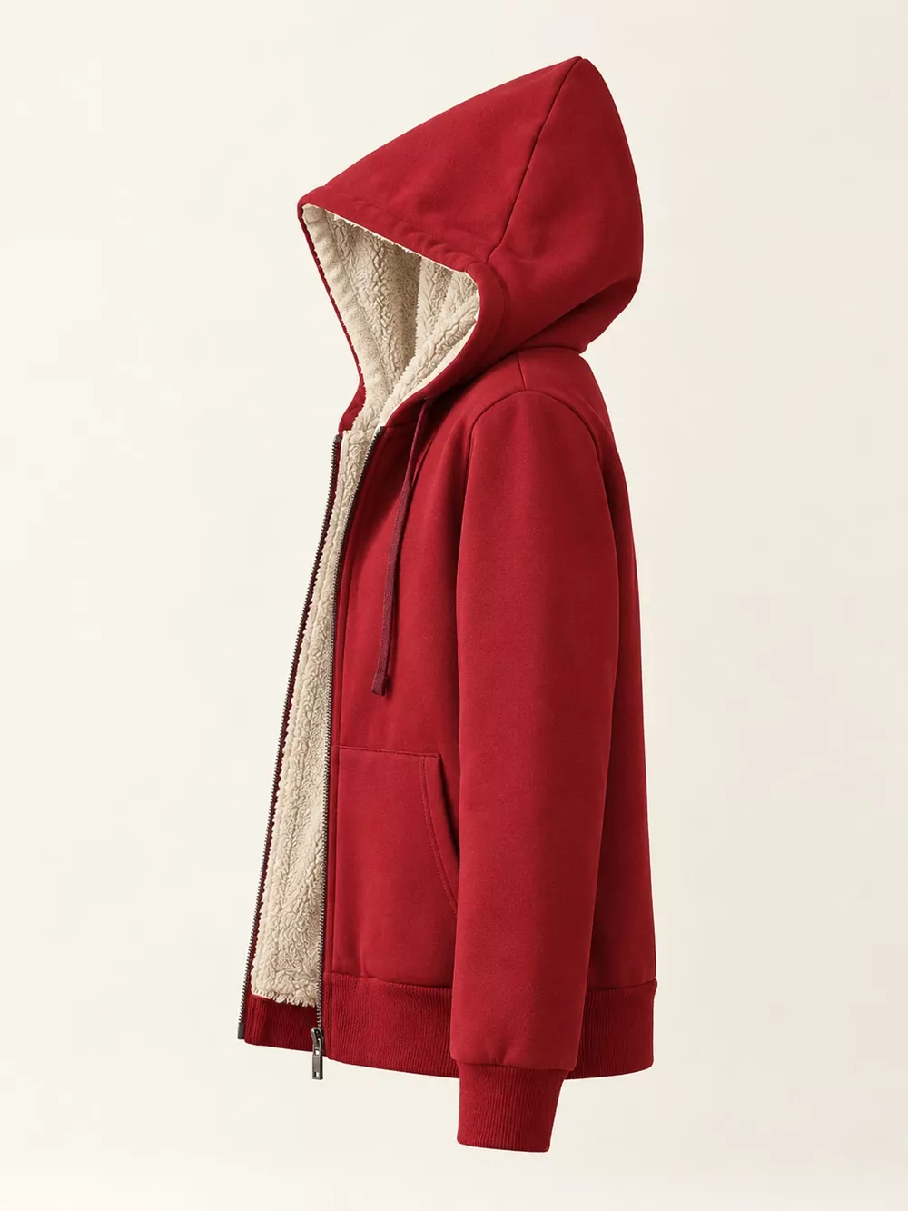 Plus Size Fleece-Lined Thermal Zip-Up Hoodie, image 6