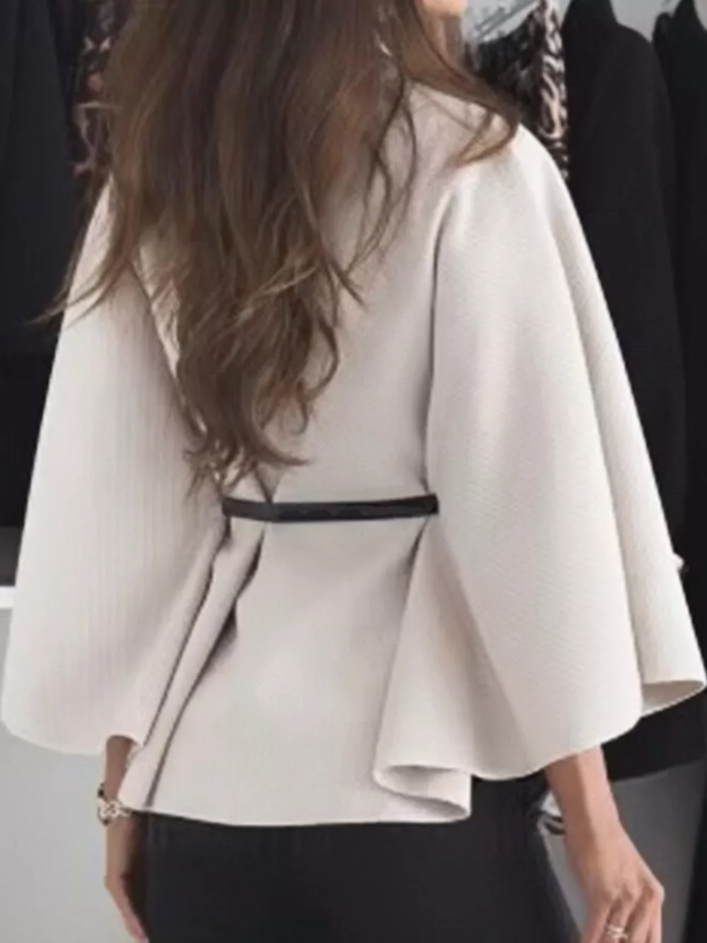 Mock Neck Cape Coat, image 8