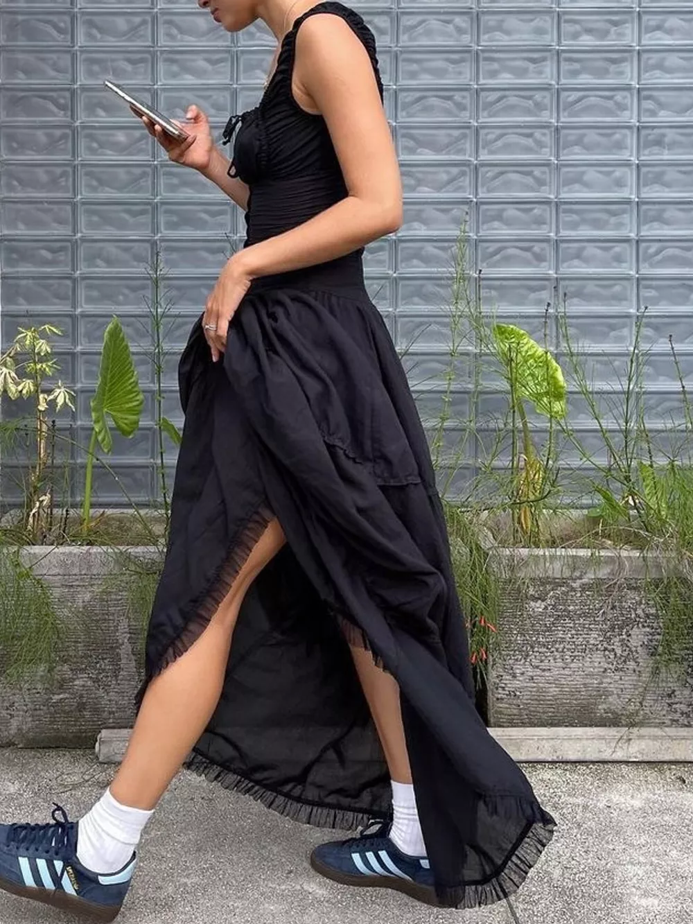Ruffled Square Neck Tiered Maxi Dress, image 27