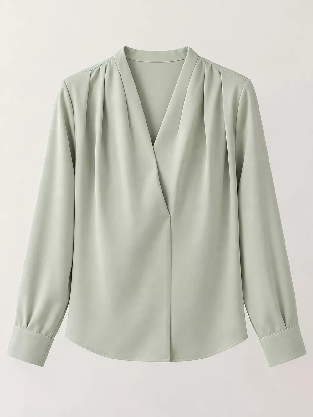 Long Sleeve Satin Blouse, image 12