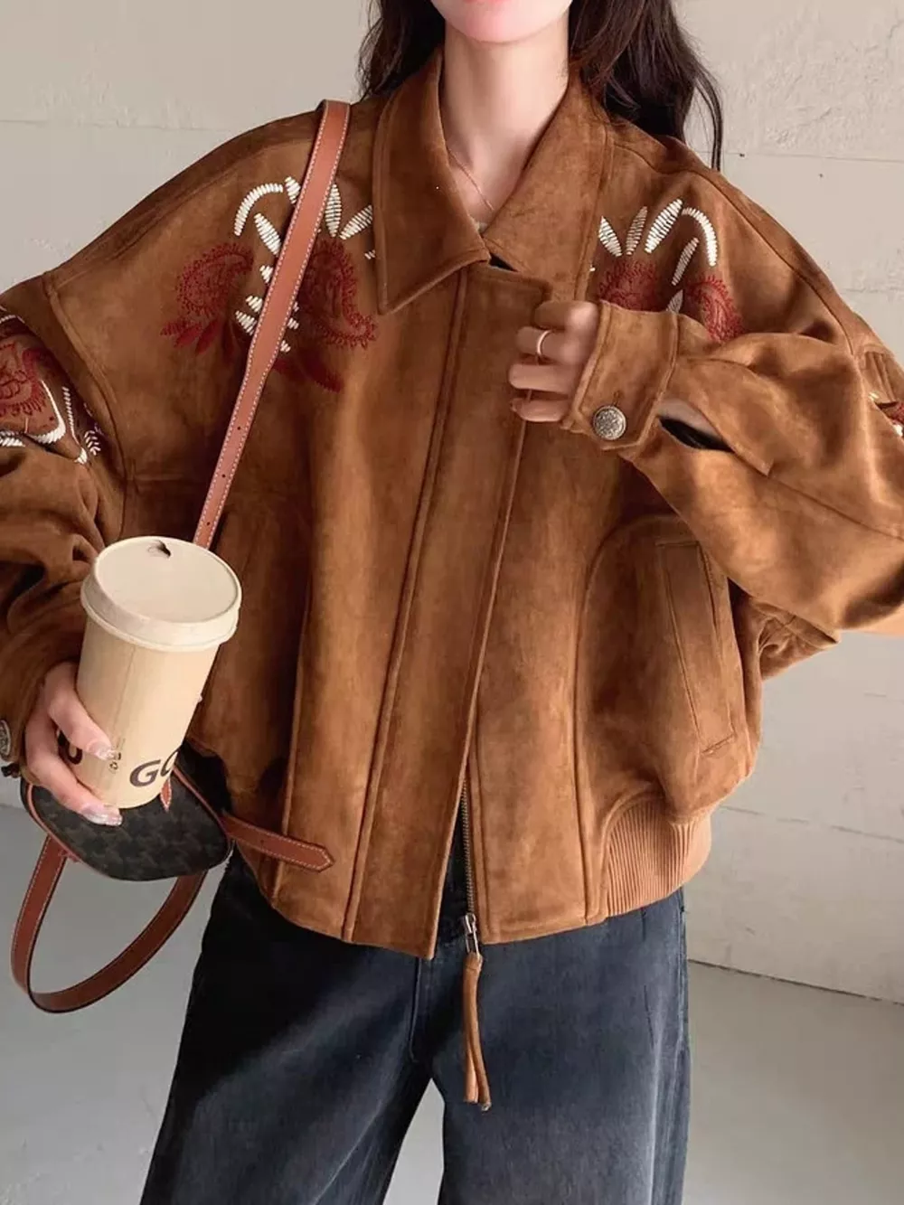 Embroidered Zip Up Jacket, image 3