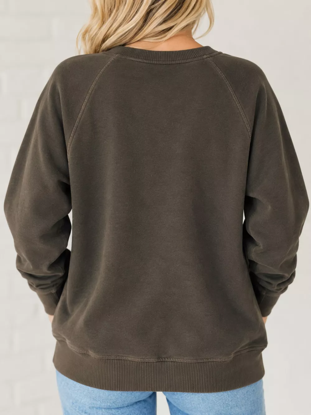 Crew Neck Raglan Sleeve Sweatshirt, image 36