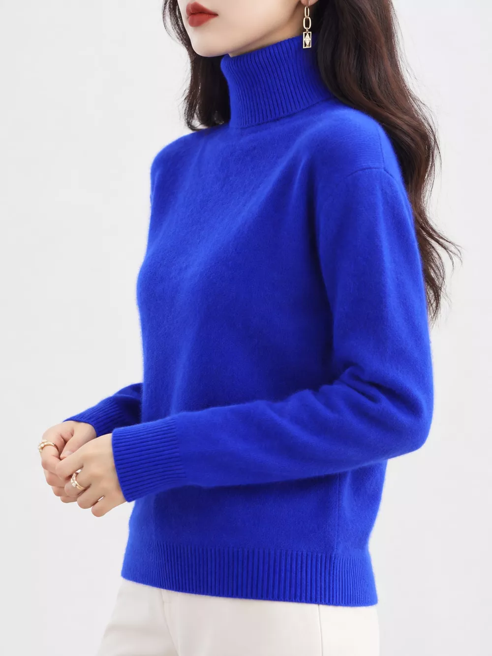 Full Size Turtleneck Long Sleeve Sweater Plus Size, image 61