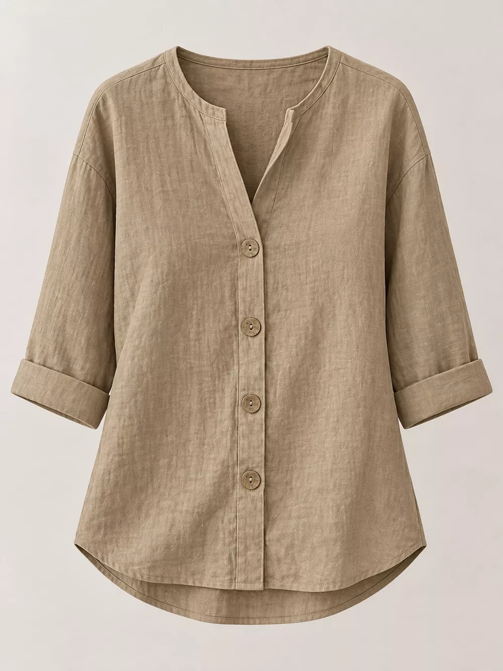 Notched Button Down Shirt, image 22