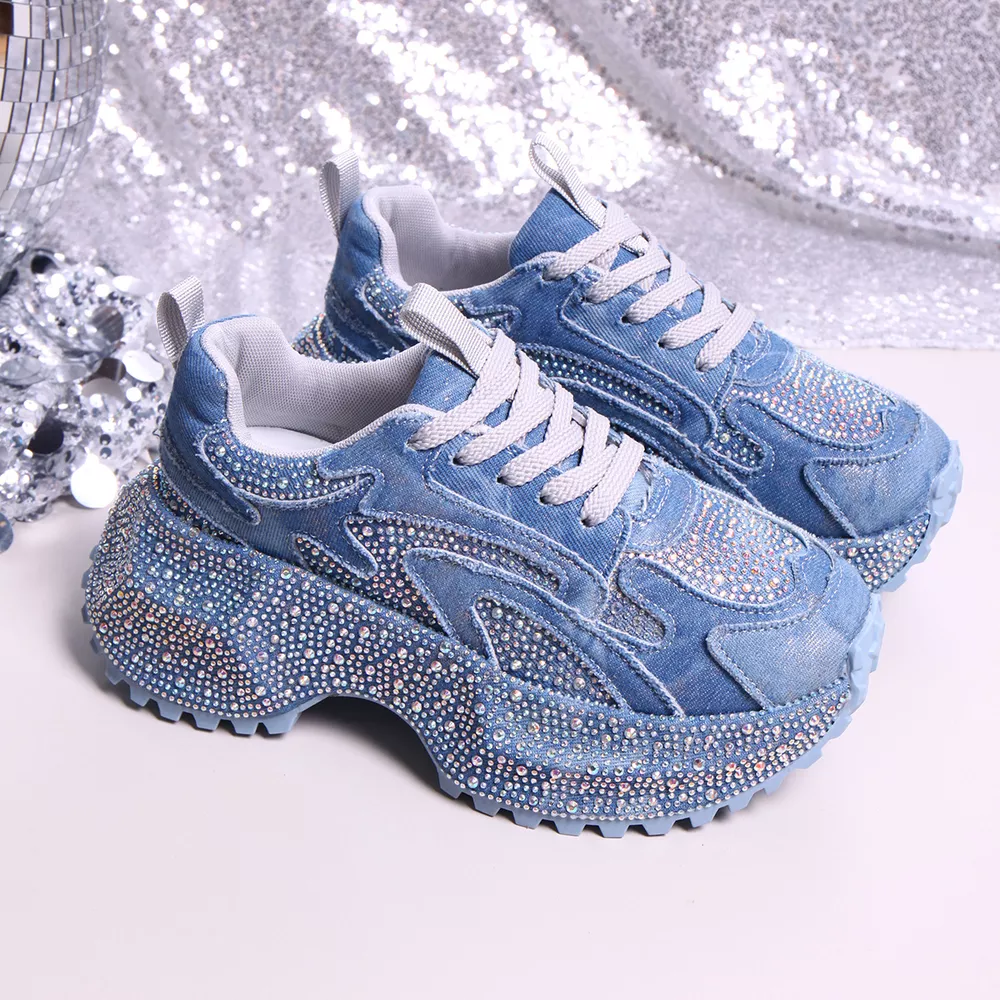 Rhinestone Lace Up Sneaker, image 13