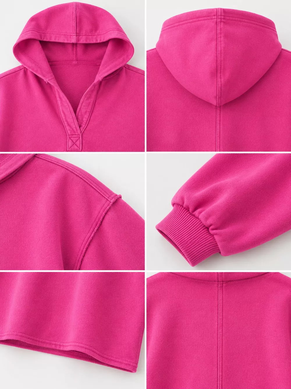 Dropped Shoulder Cropped Hoodie, image 8