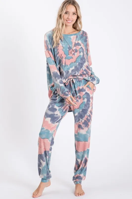 Tie Dye French Terry Casual Pants, image 4
