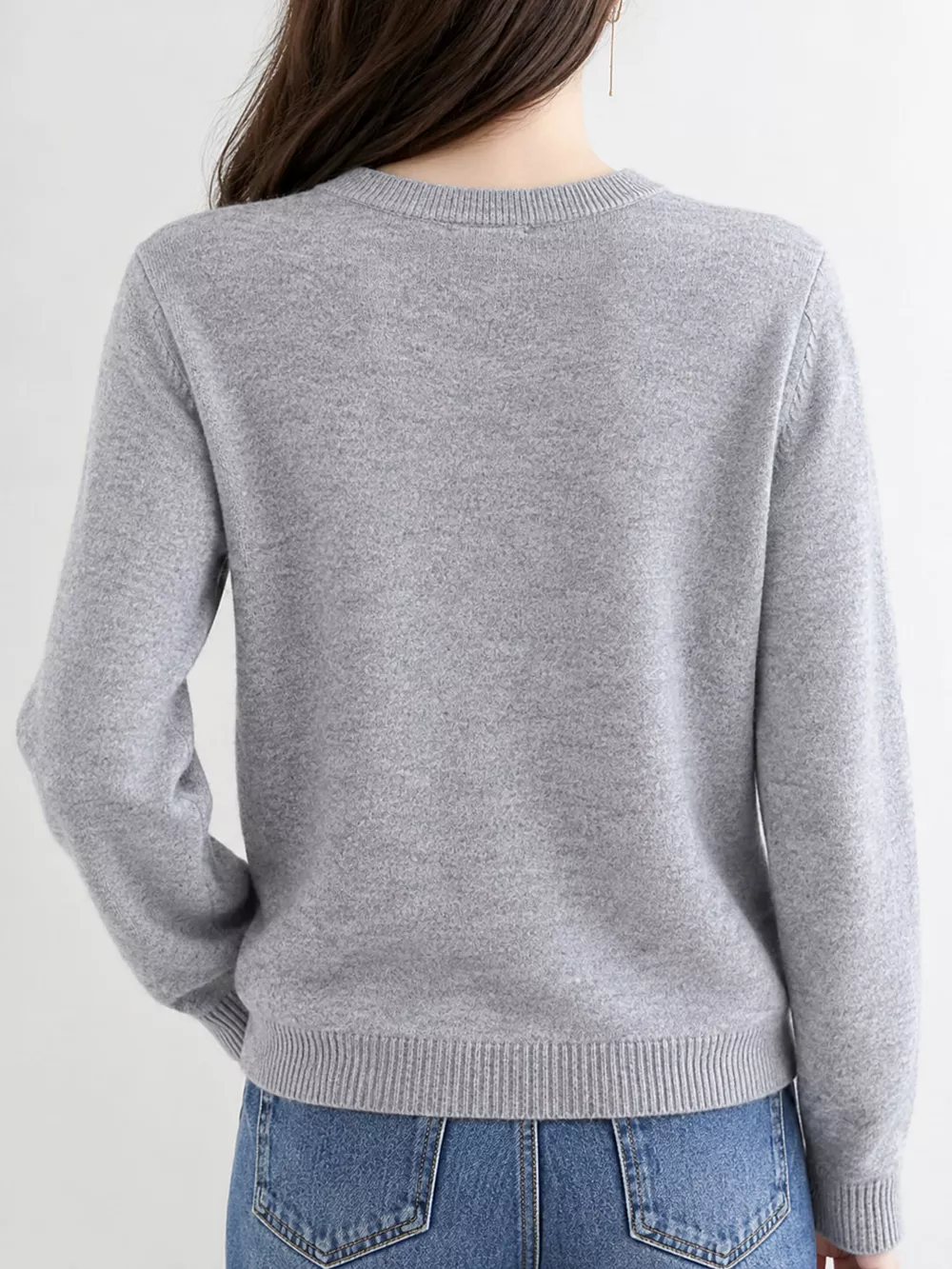 Crew-Neck Button-Down Cardigan, image 57