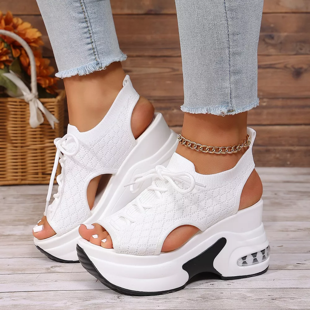 Peep Toe Wedge Sandals