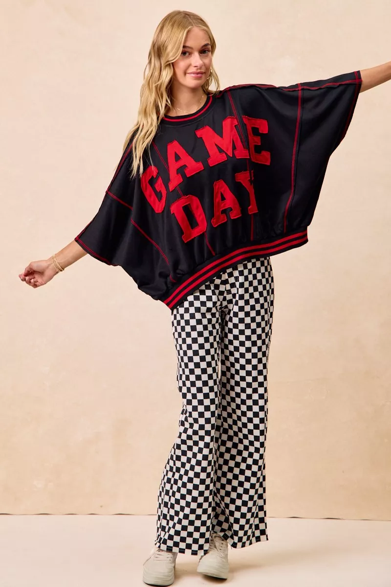 Gameday Theme Checkered Printed Pants, image 7