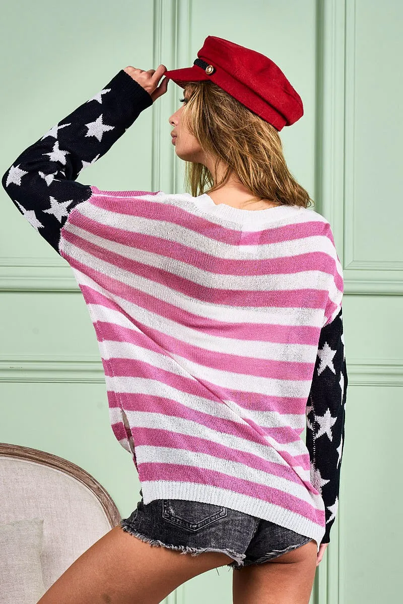 American Flag Low Gauge Knit Top, image 15