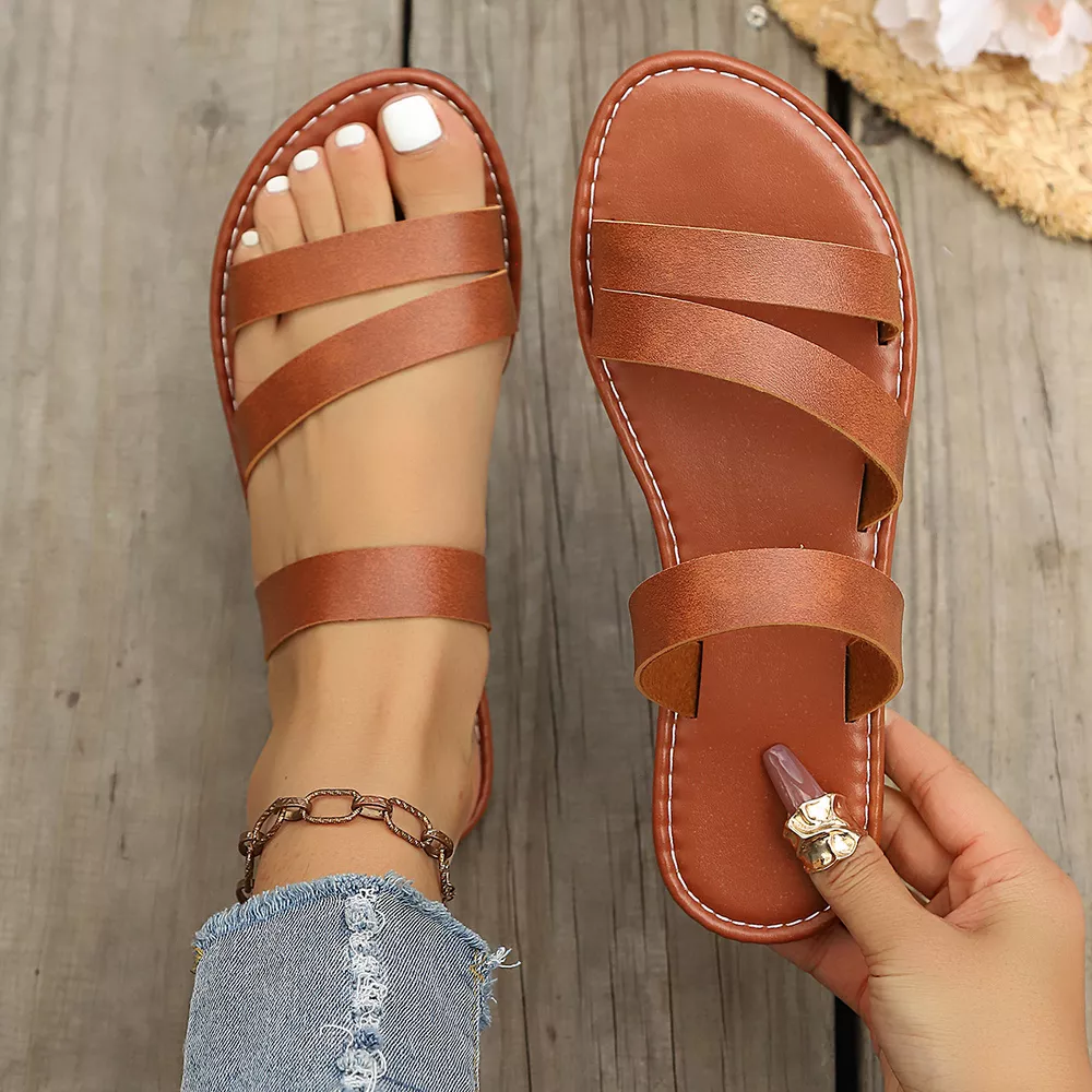 Open Toe Flats Sandals, image 5