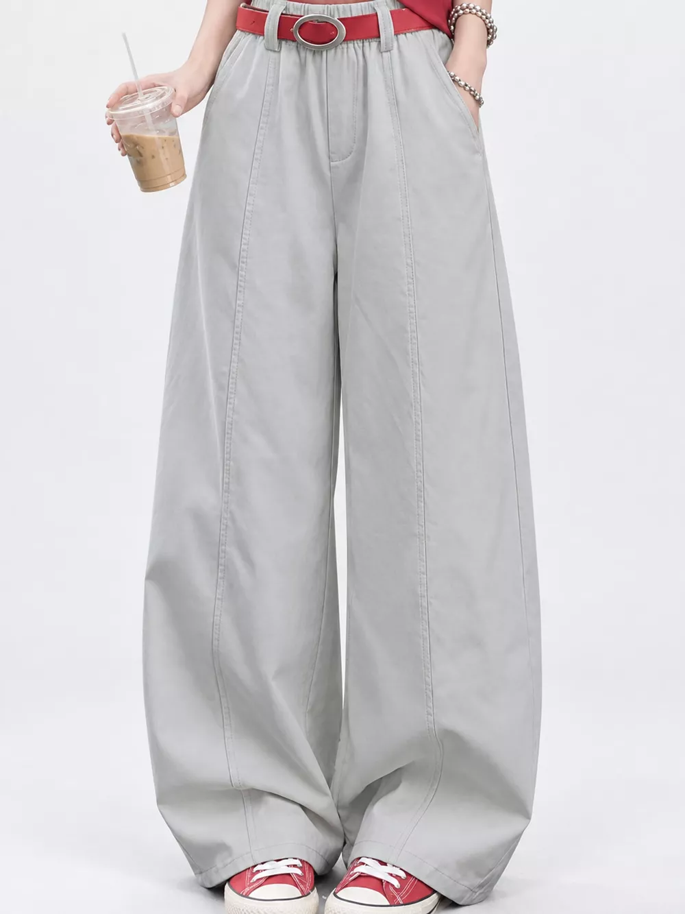 Wide-Leg Cargo Pants, image 9