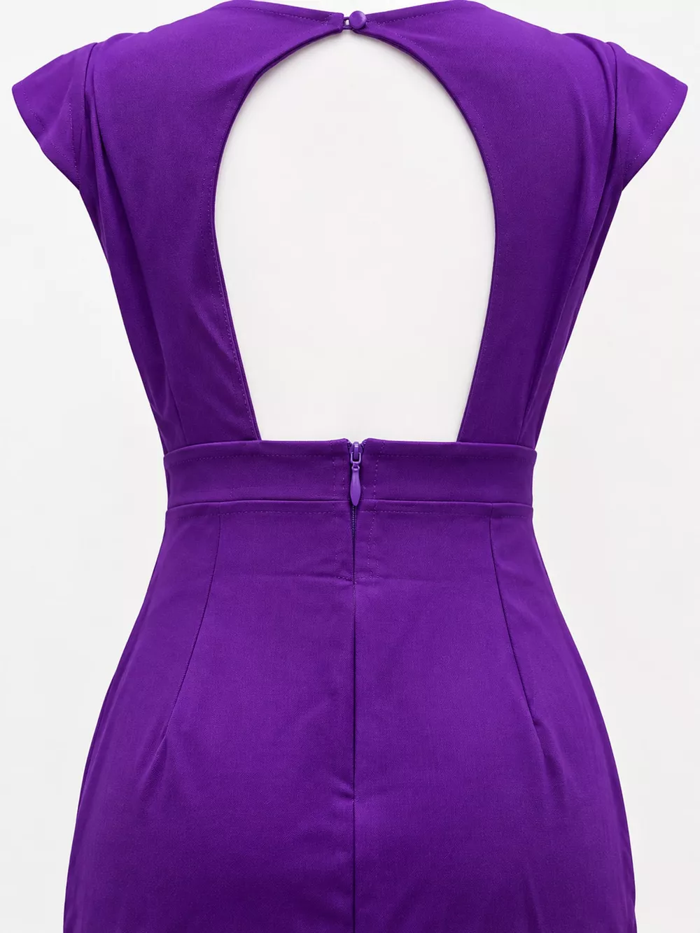 Full Size Elegant Asymmetrical Backless Pleated Dress Plus Size, image 16