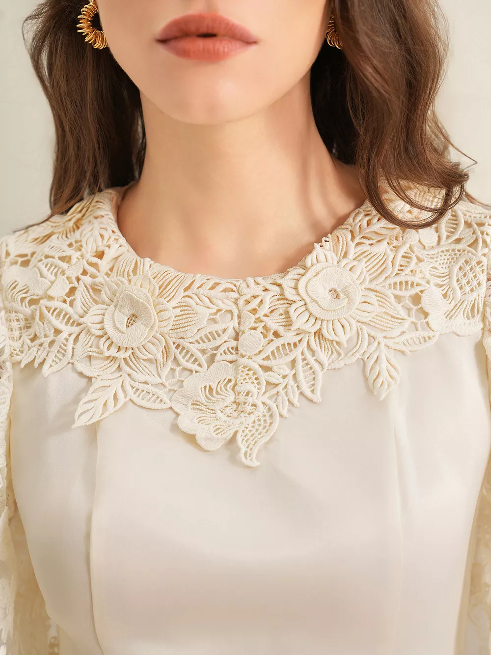Lace Trimmed Short Sleeve Blouse, image 10