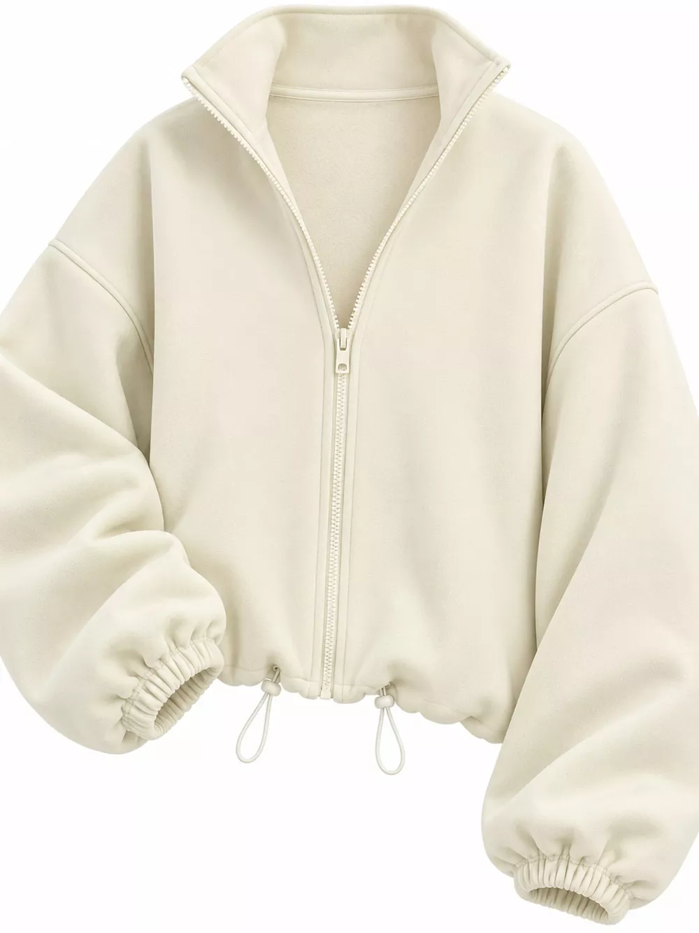 Drawstring Hem Zip Up Jacket, image 9