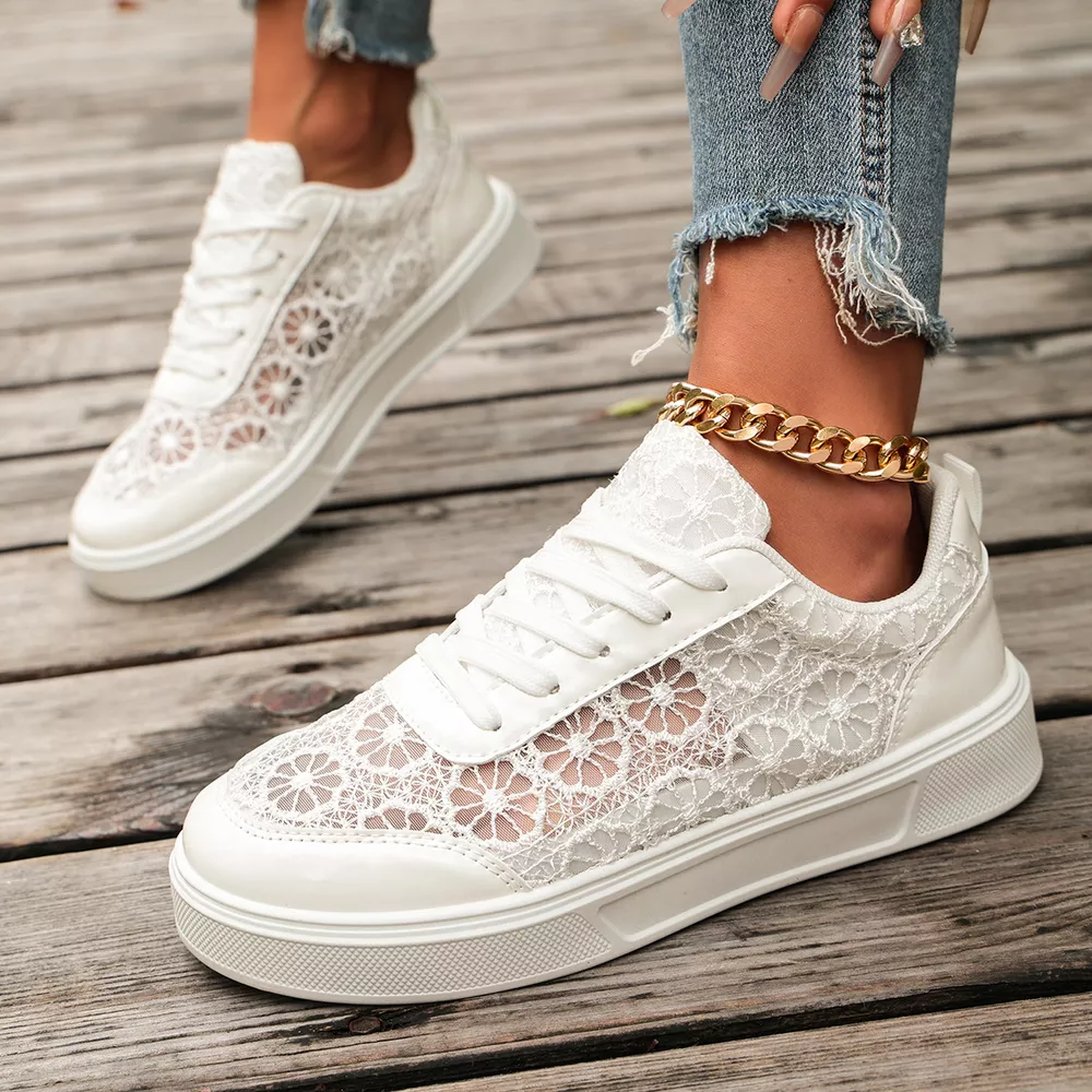 Round Toe Lace Sneakers, image 6