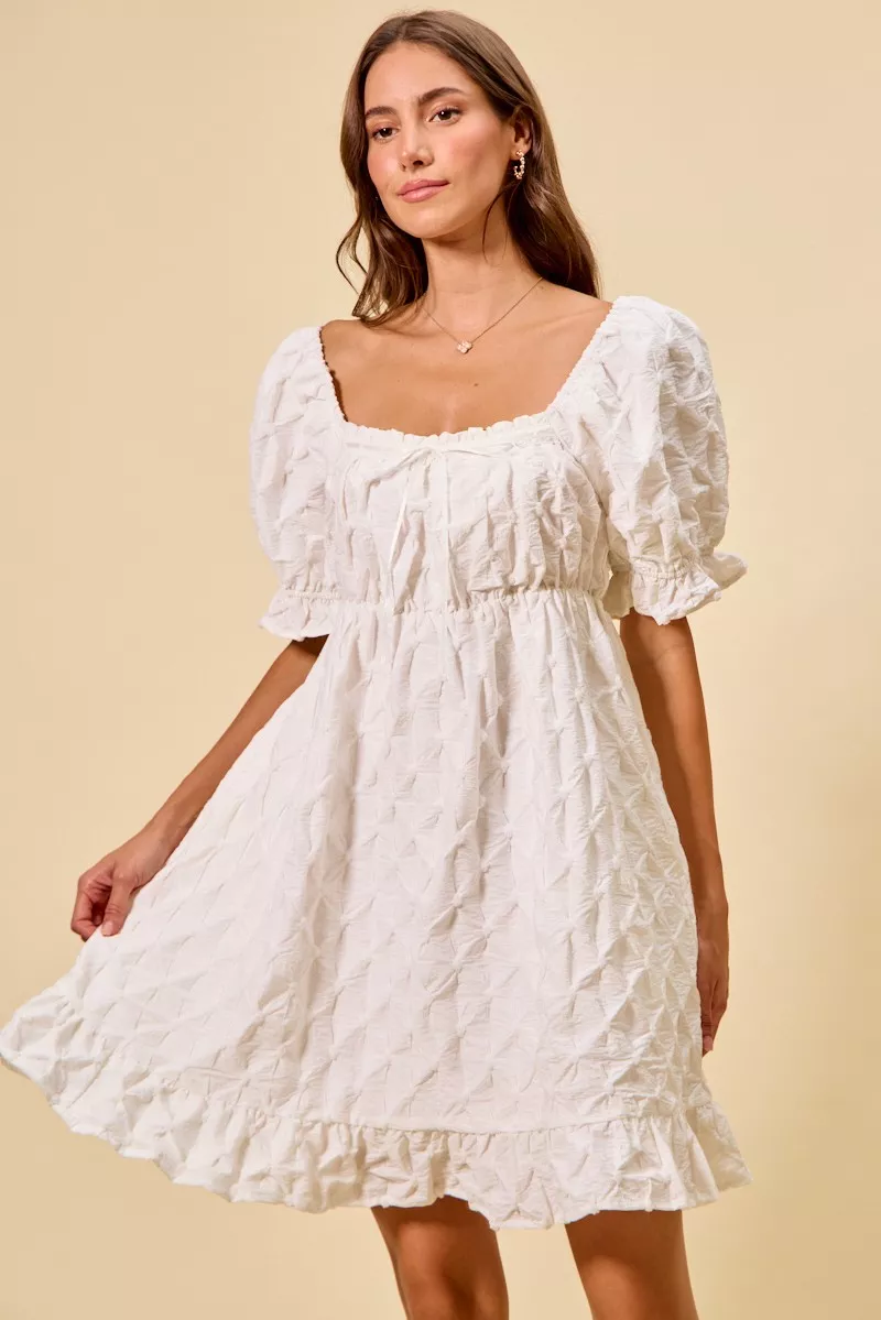 Texture Woven Ruching On Bust Mini Dress, image 11