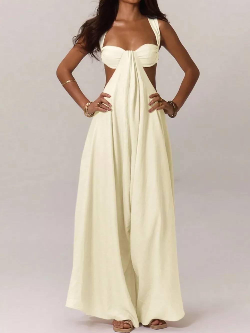 Backless Wide-Leg Jumpsuit with Cut-out Detail, image 11