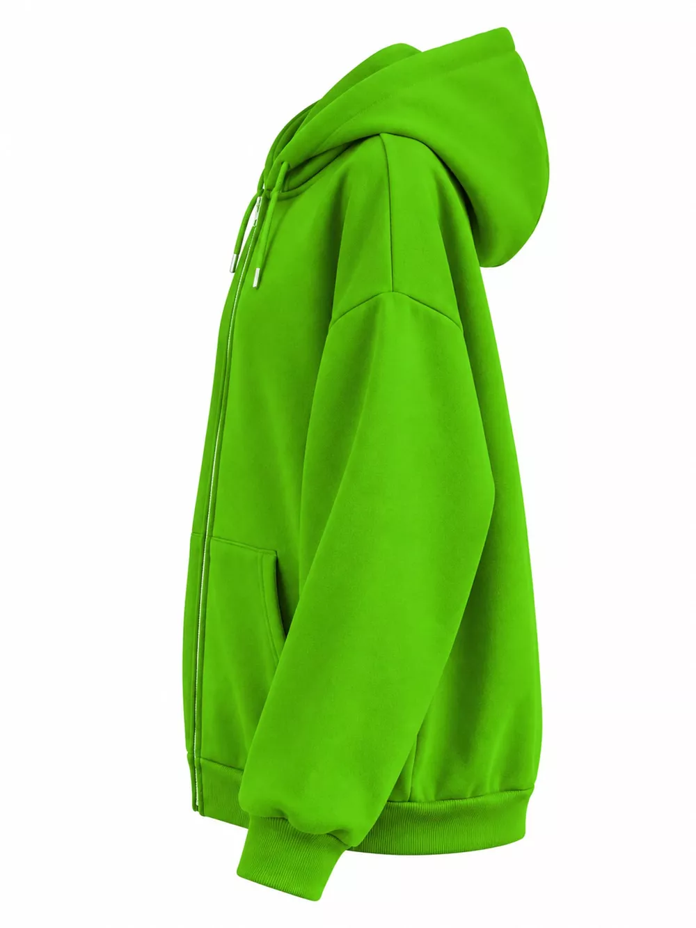 Full Size Oversized Solid Zip-Up Hoodie with Drawstring Plus Size, image 37