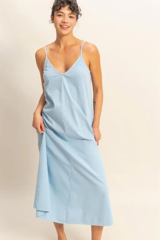 Dyed V-Neck Loose Dress, image 2