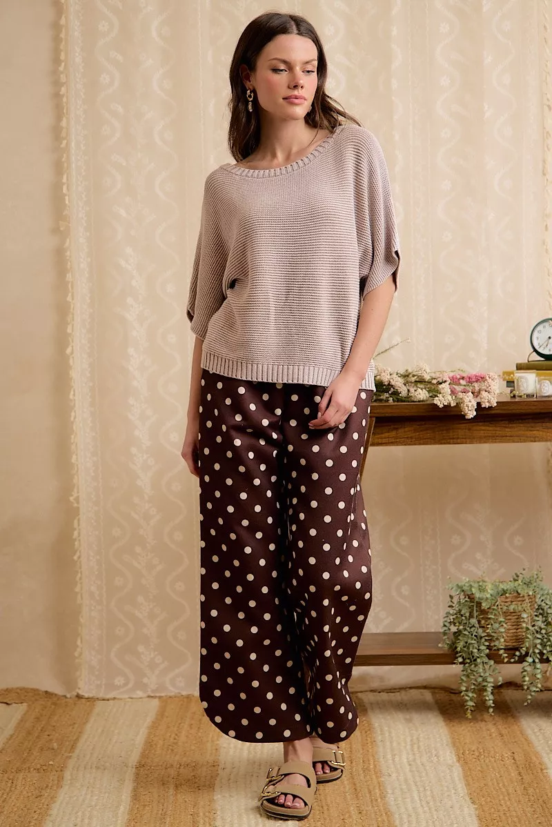 BiBi Short Dolman Sleeves Washed Knit Top, image 8