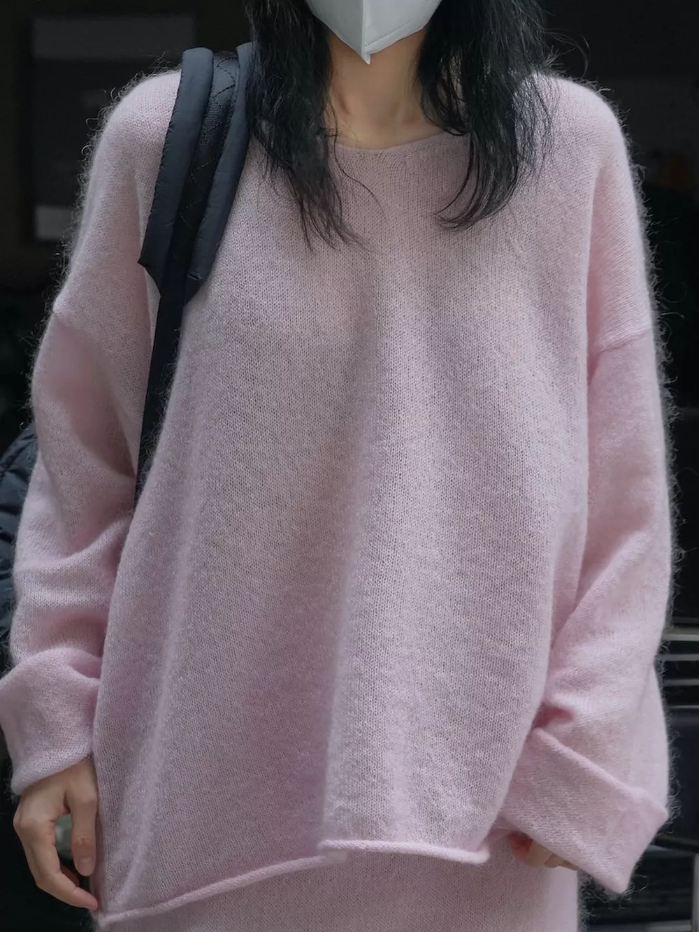 Round Neck Dropped Shoulder Sweater, image 3