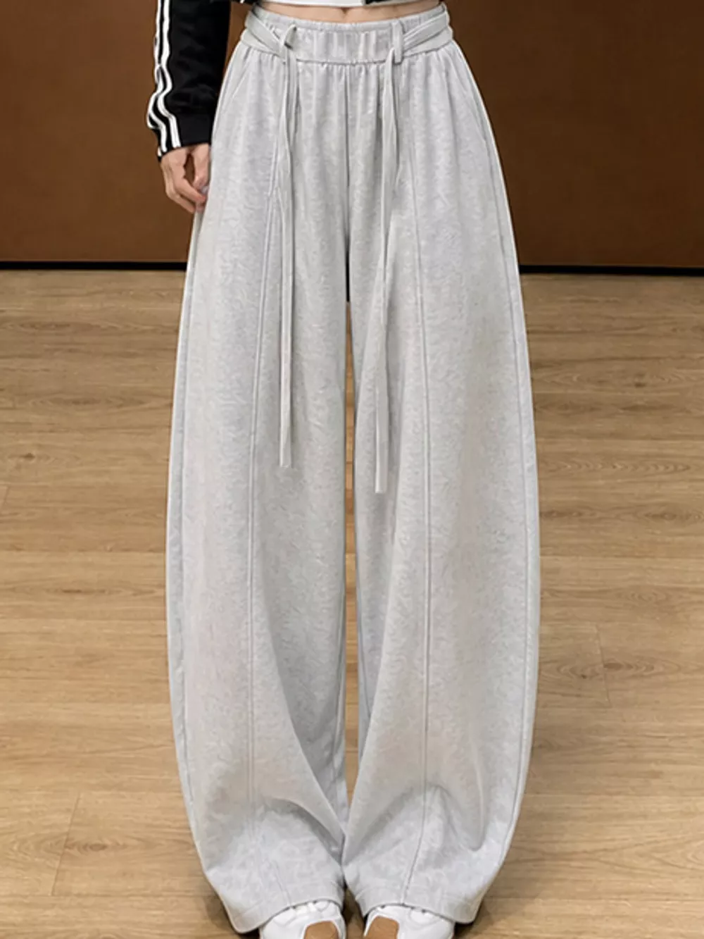 Drawstring Wide-Leg Casual Pants, image 11