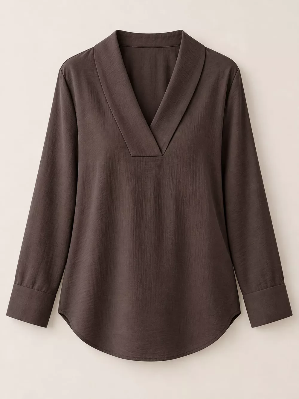 Full Size V-Neck Long Sleeve Blouse Plus Size, image 23