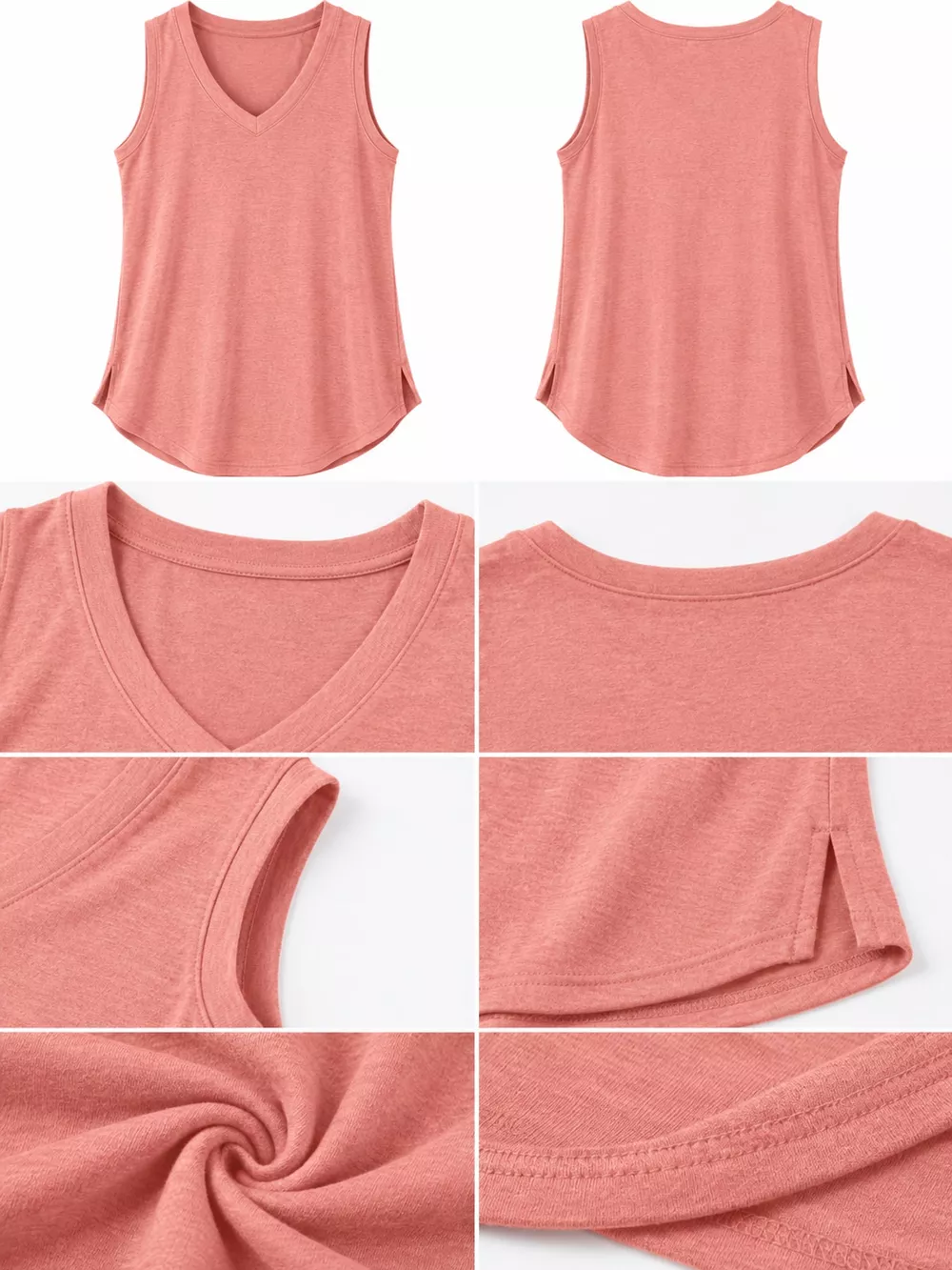 V-Neck Casual Loose Fit Tank Top, image 22