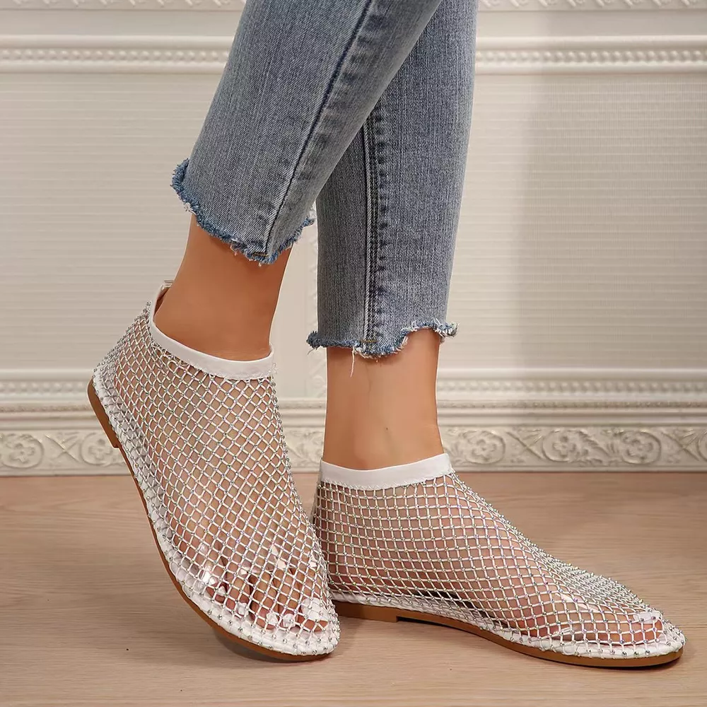 Rhinestone Round Toe Sandals, image 6