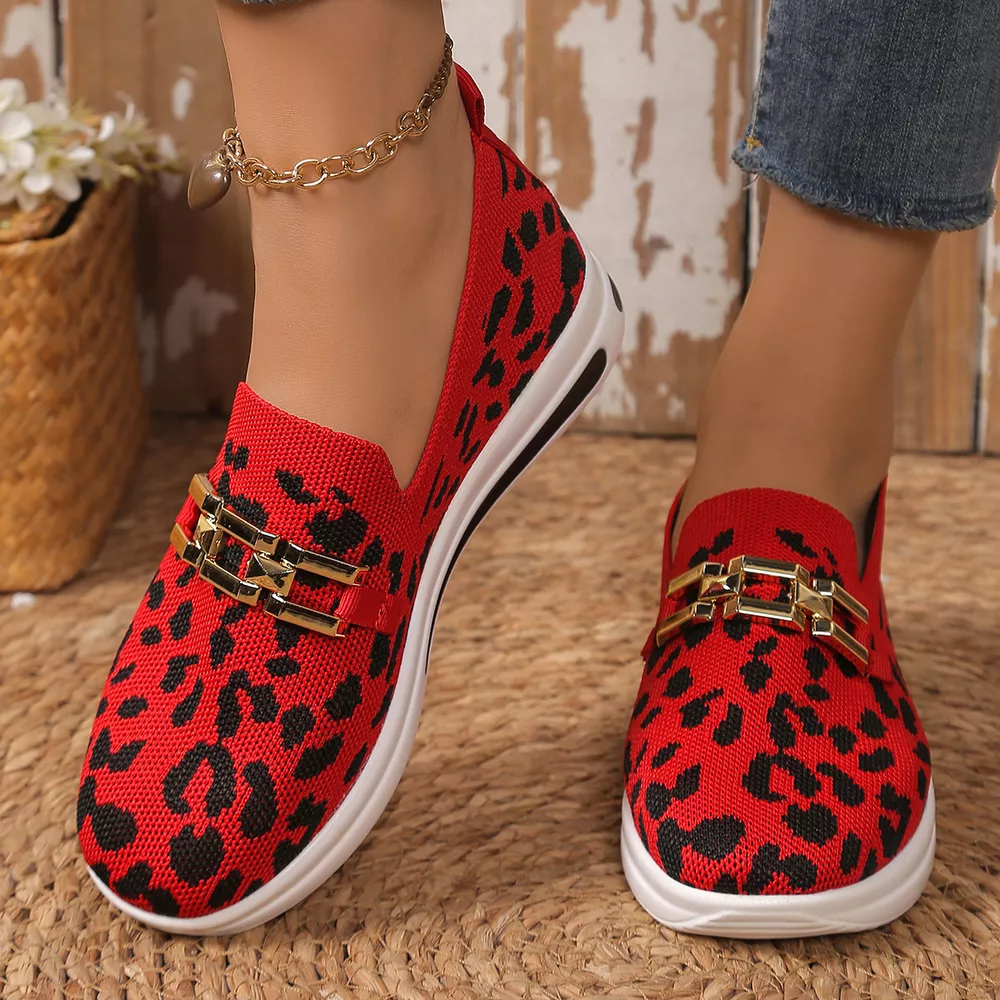 Leopard Mesh Slip-Ons, image 7