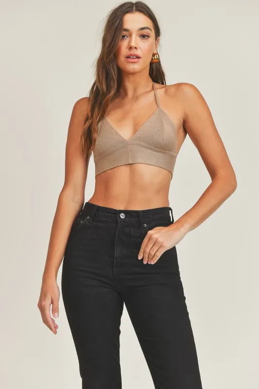 Long Sleeve Crop Sweater Top and Inner Bra Set, image 7