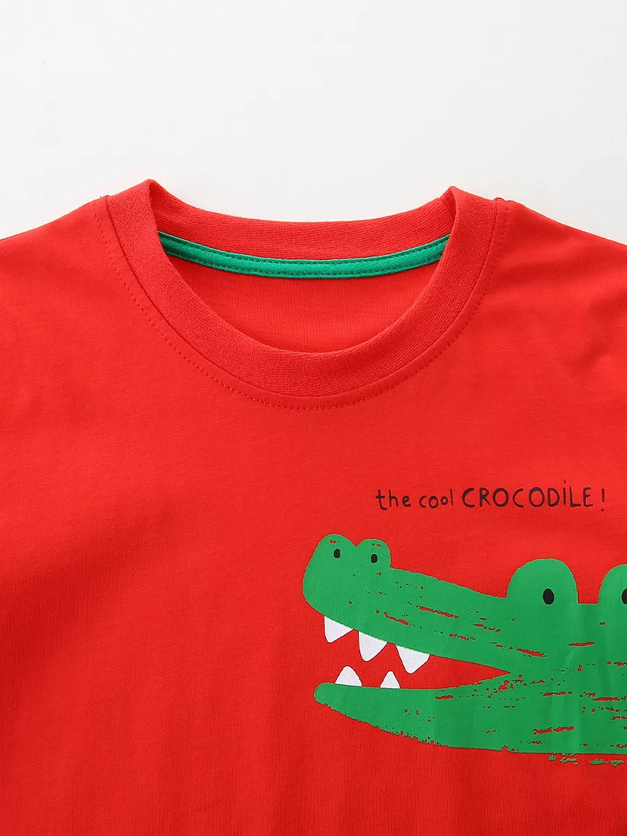 Kids' Crocodile Print T-shirt and Shorts Set, image 3