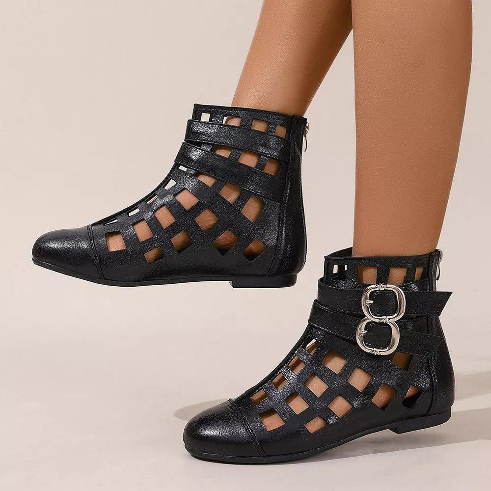 Round Toe Cutout Boots, image 3