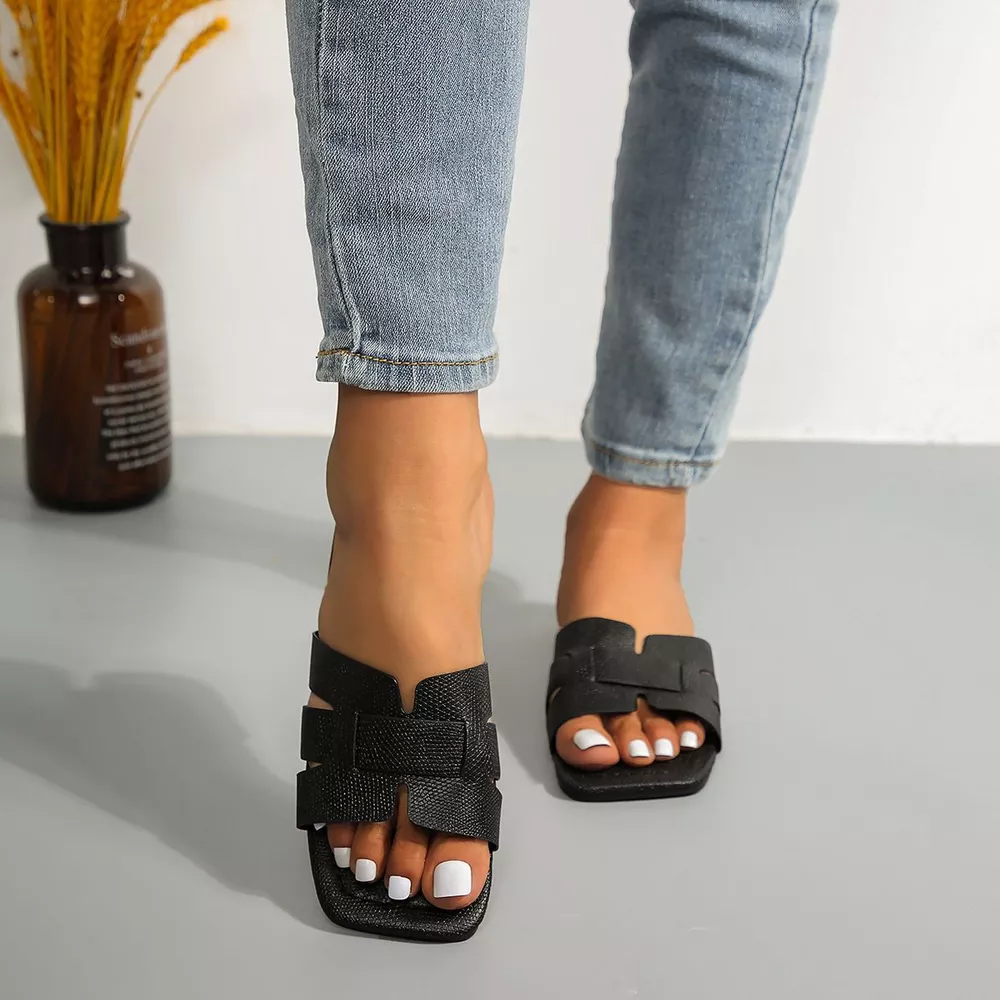 Woven Strap Flat Sandals, image 4