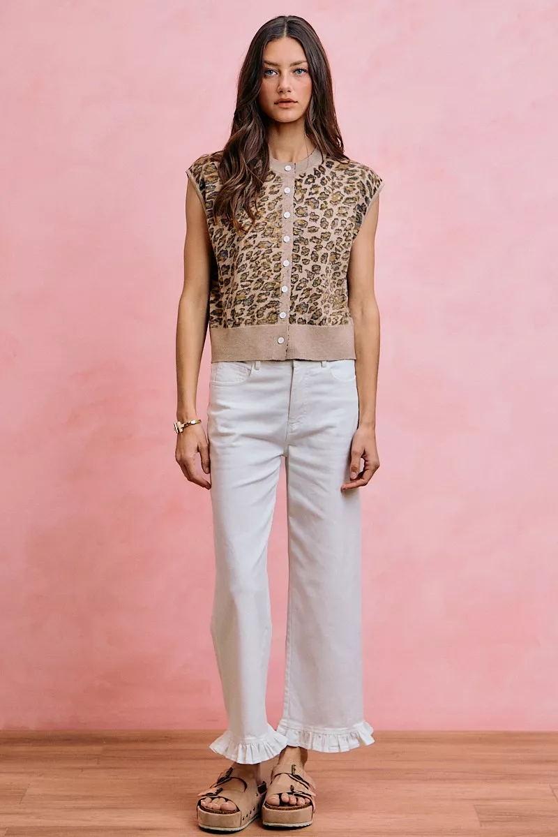 Ruffled Bottom Detail Mid Rise Jeans, image 6