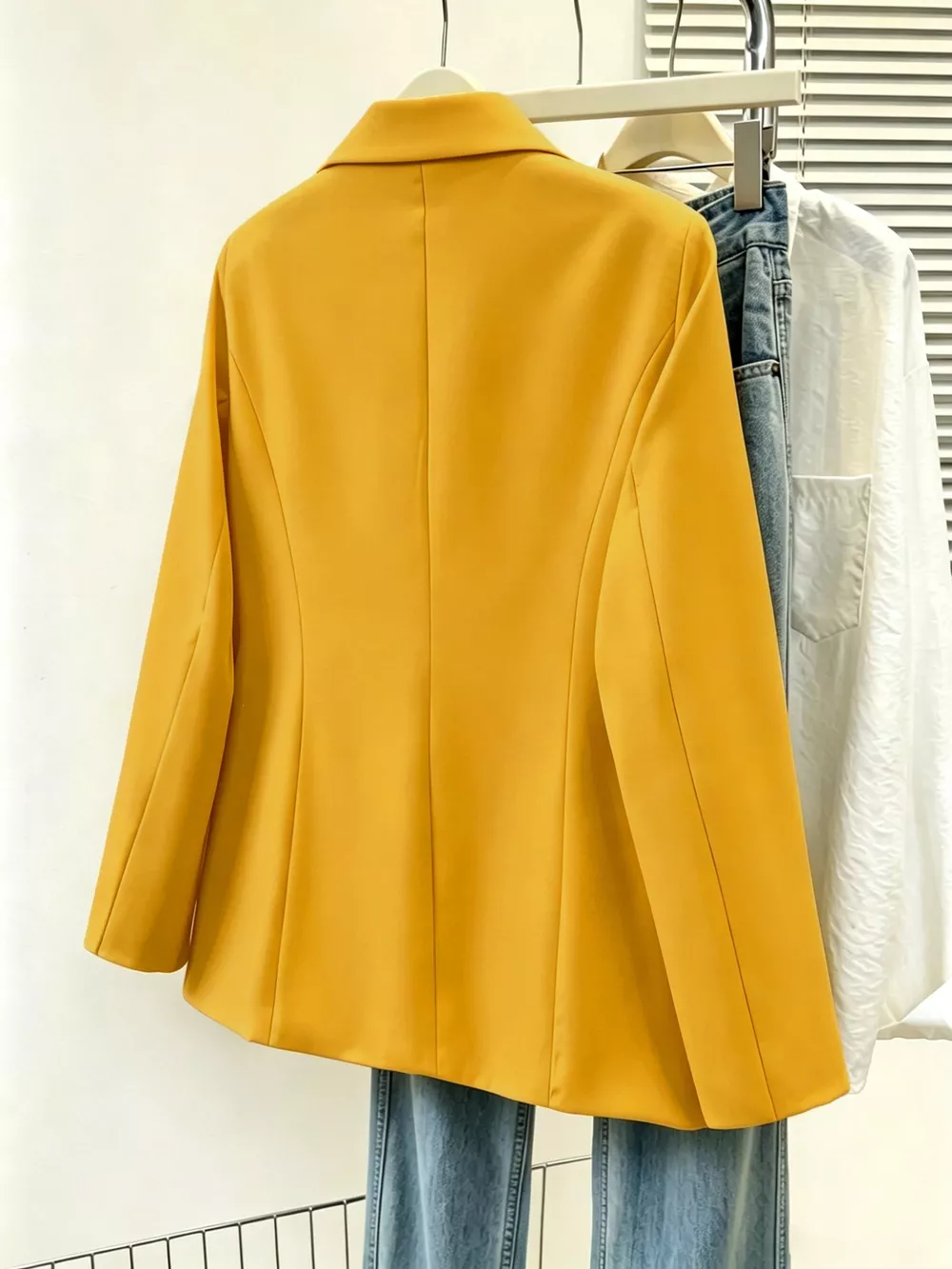 Full Size Single-Breasted Lapel Collar Blazer Plus Size, image 3