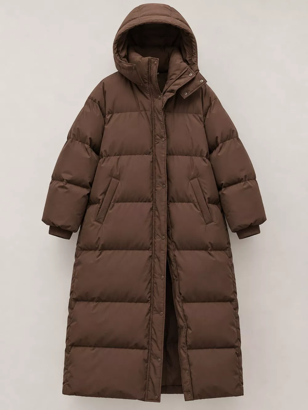 Plus Size Oversized Hooded Longline Puffer Coat, image 35