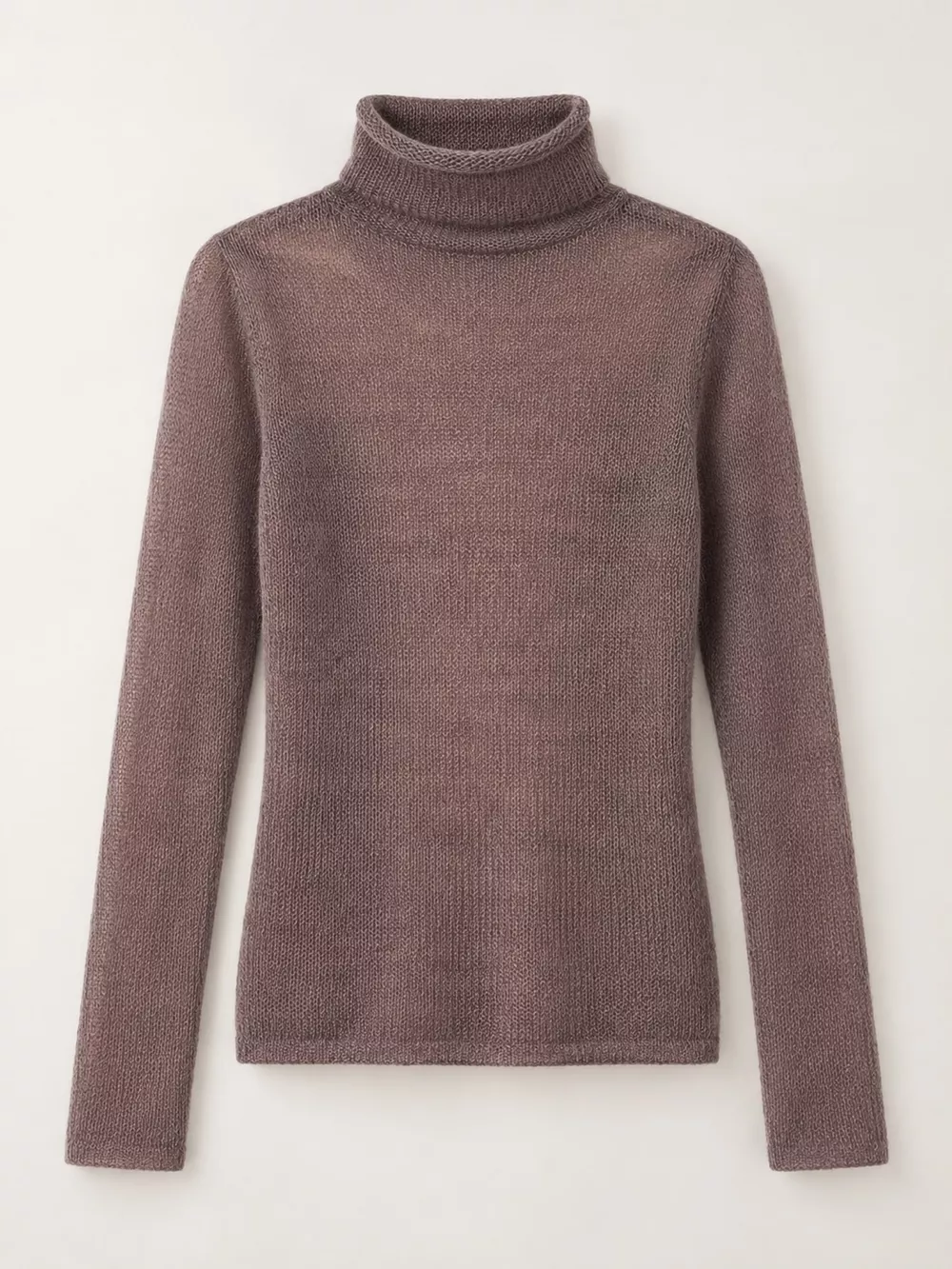 Sheer Turtleneck Knit Top, image 17