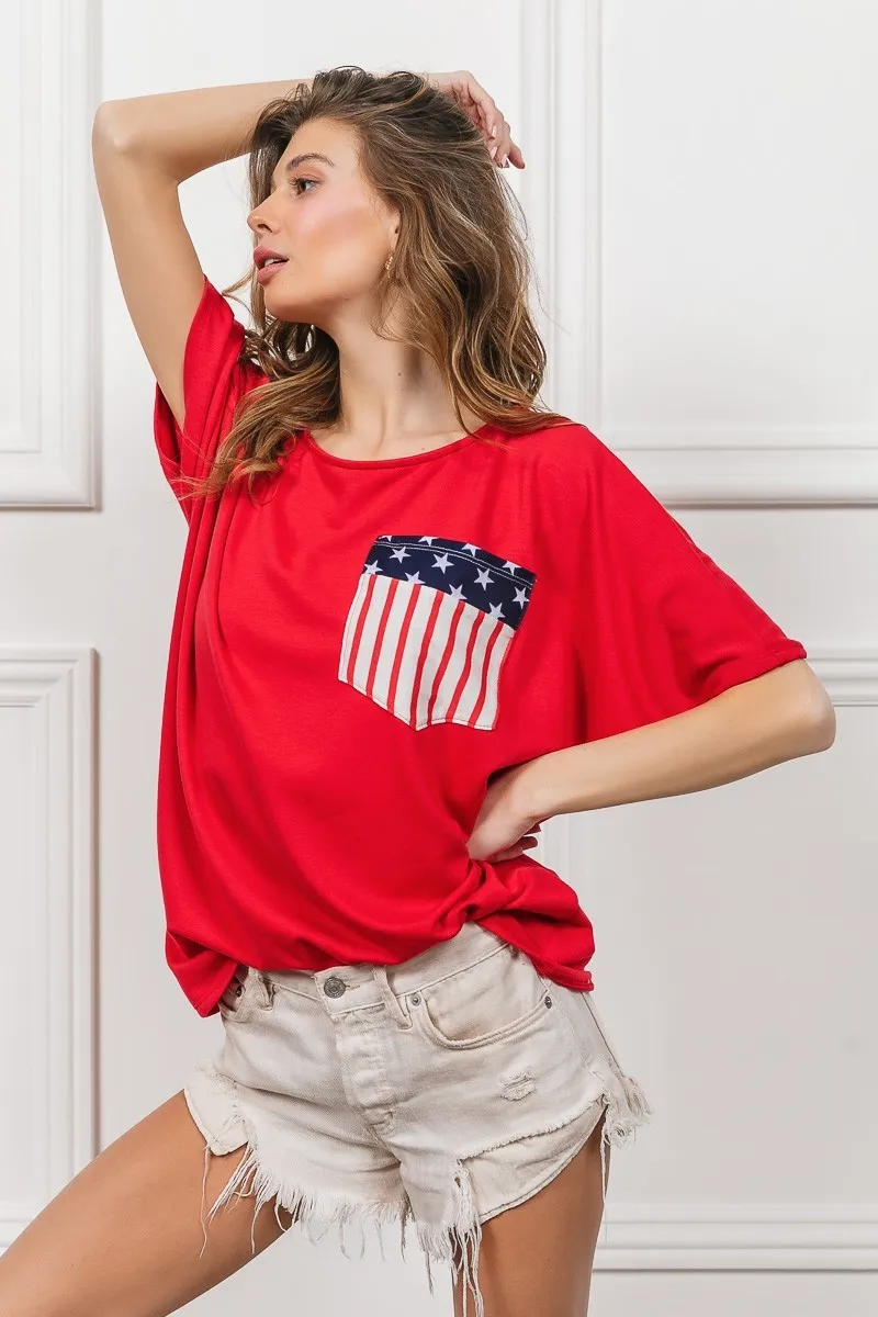 French Terry With Front Pocket Dolman Sleeves Top, image 15