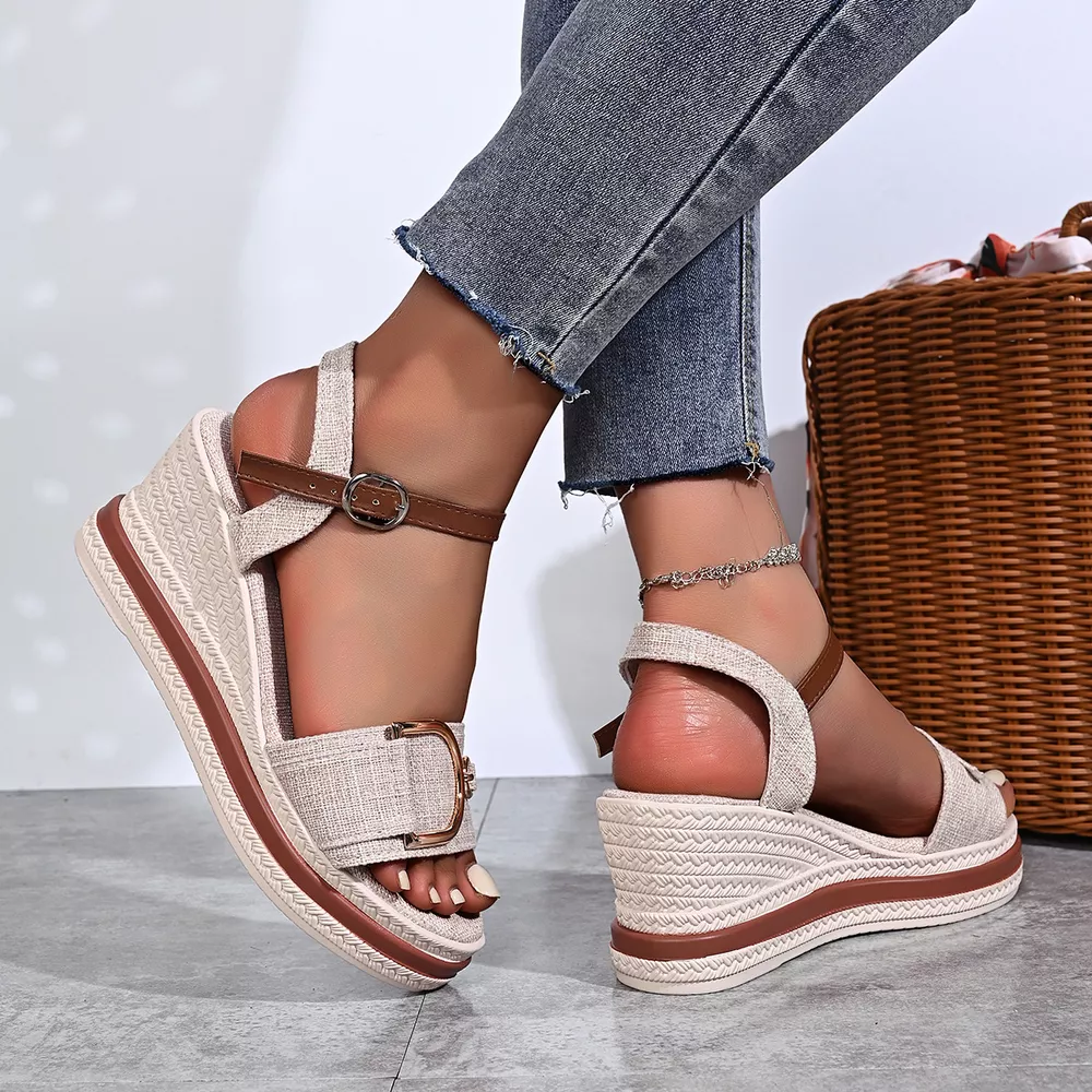 Open Toe Wedge Sandals, image 2