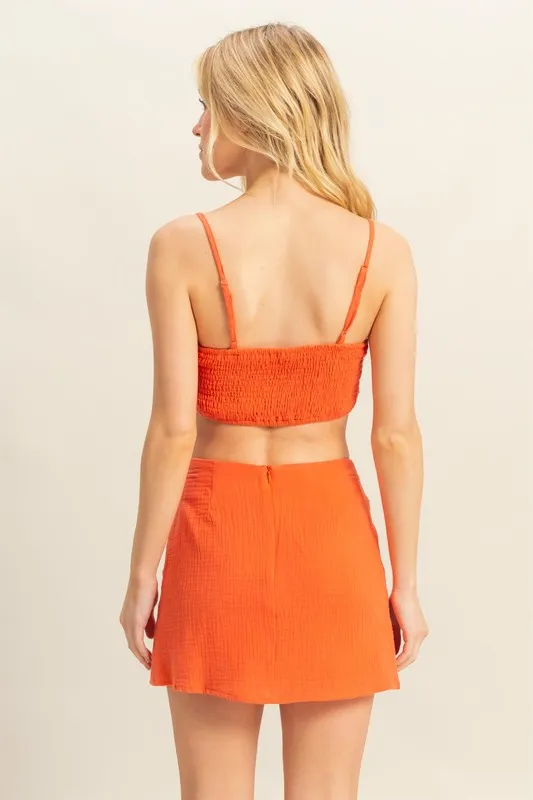 Ruched Bra Top and Mini Skirt Set, image 4