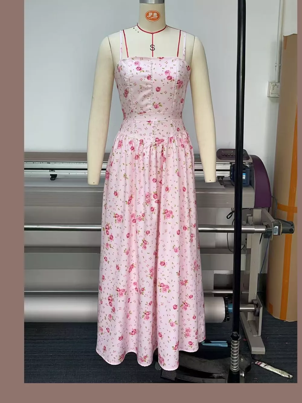 Floral Spaghetti Straps Midi Dress, image 56
