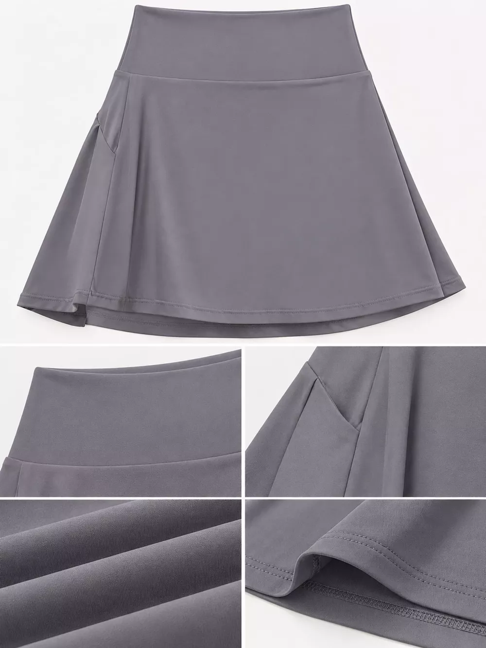 High-Waisted Pleated Active Skirt, image 19