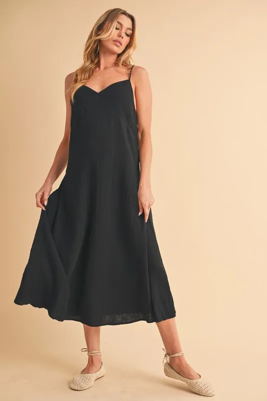 Side Button Midi Cami Dress, image 5