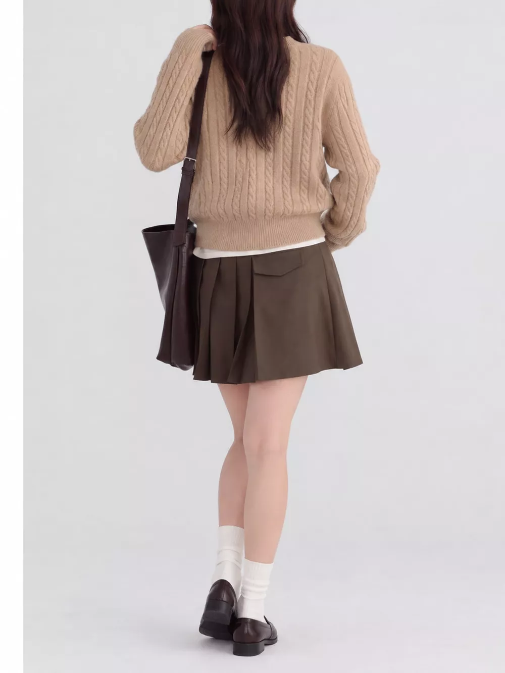 Cable-Knit Button-Down Cardigan, image 10