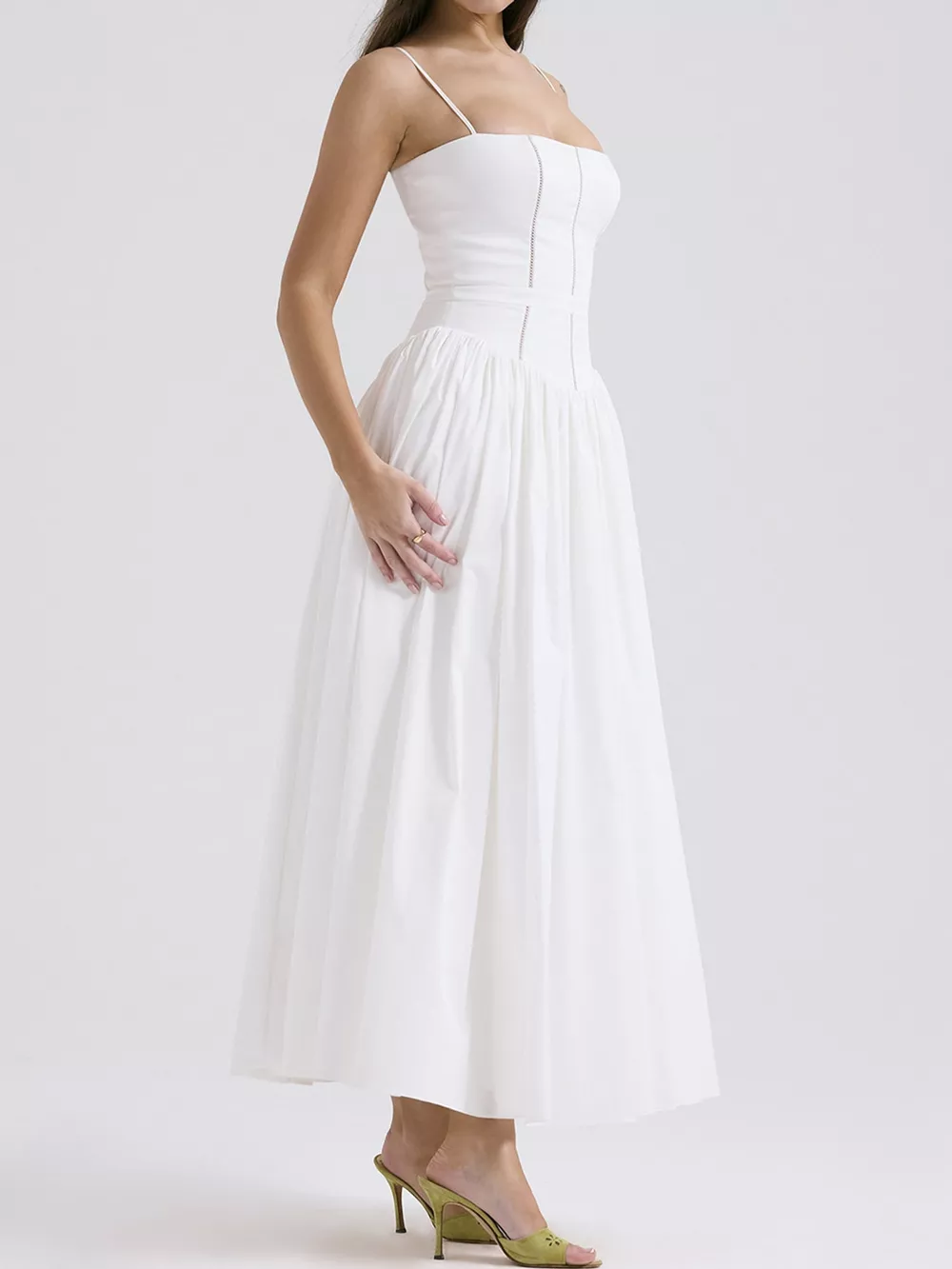 Floral Spaghetti Straps Midi Dress, image 4